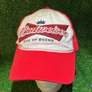 Budweiser King of Beers Baseball Hat with sparkles